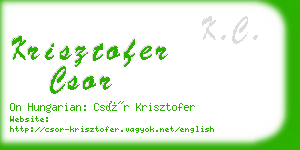 krisztofer csor business card